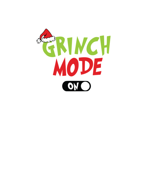 Grinch Mode model alb pe tricou