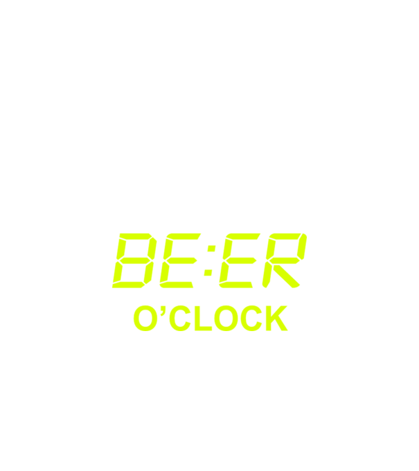 'Beer o'' clock' model negru pe tricou