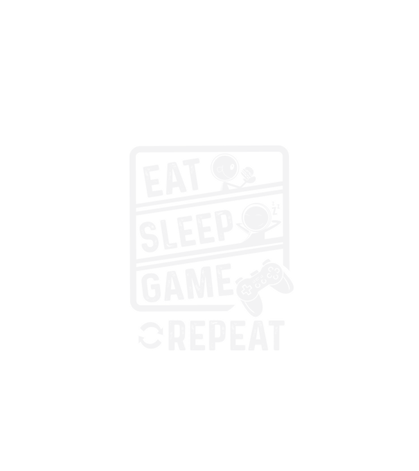 Eat sleep game repeat model negru pe tricou
