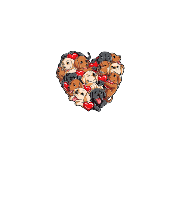 Puppy Heart model negru pe tricou