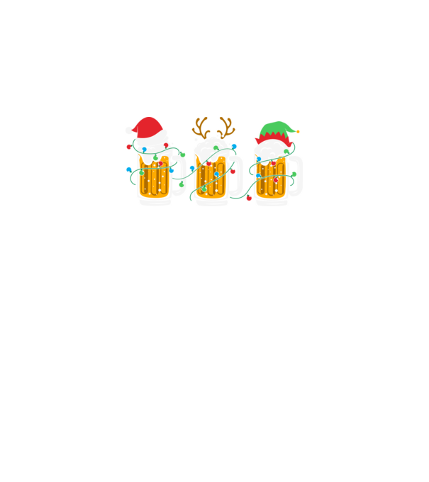 Christmas beer mugs model negru pe tricou