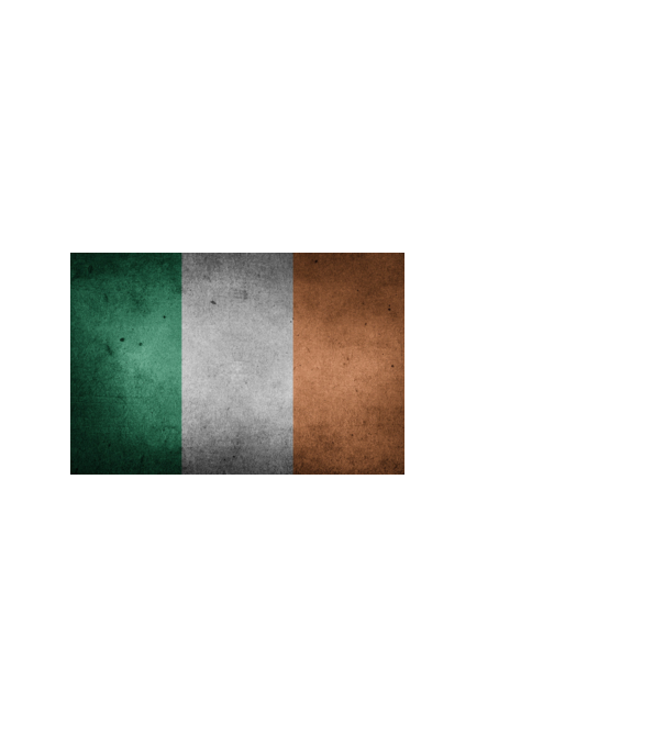 IRELAND model alb pe tricou