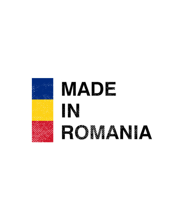 made in romania model alb pe tricou