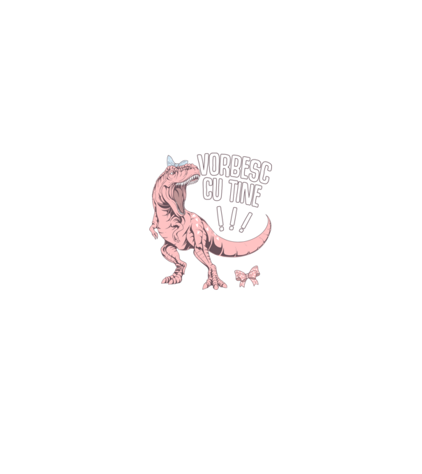 Vorbesc cu tine! #mamasaurus model negru pe tricou