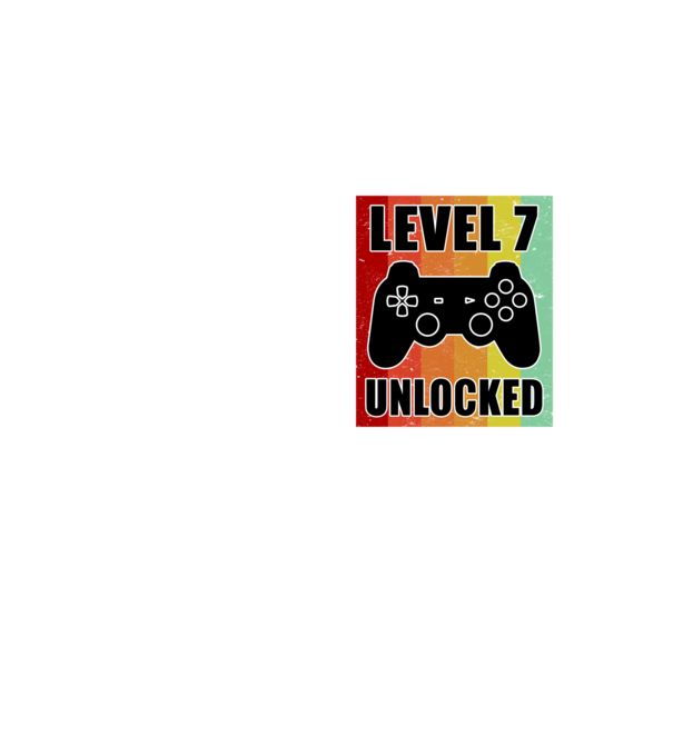 level 7 unlocked retro gamer model galben neon pe tricou