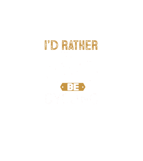 I'd rather be cycling model negru pe tricou