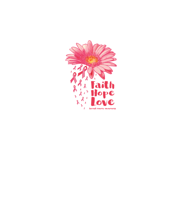 Gerbera faith hope love model gri pe tricou