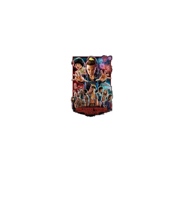 stranger things tribute poster model negru pe tricou