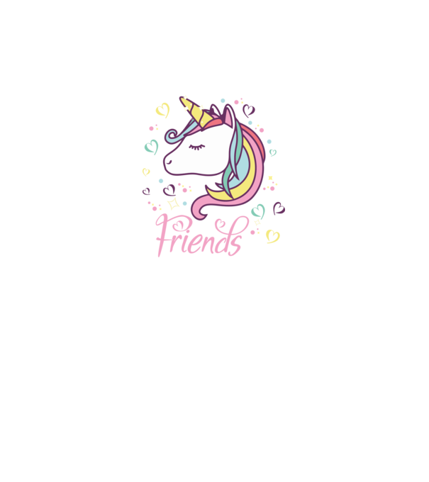 Unicorn Friend model gri pe tricou