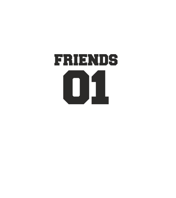 Friends 01 model alb pe tricou