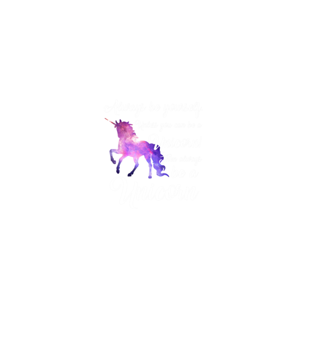 Always be UNICORN model alb pe tricou