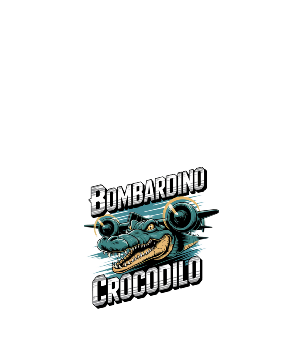 Bombardino Crocodilo 2 model alb pe tricou