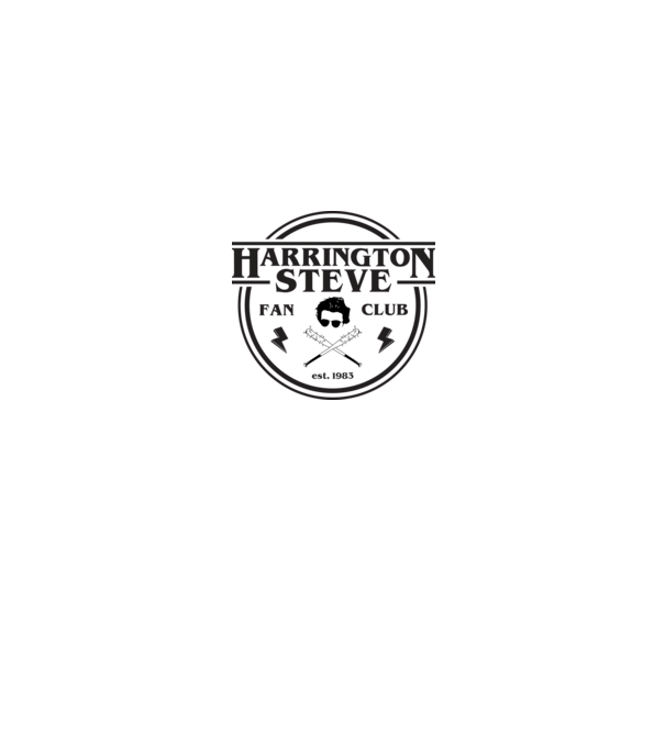 steve harrington fan club est 1983 model alb pe tricou