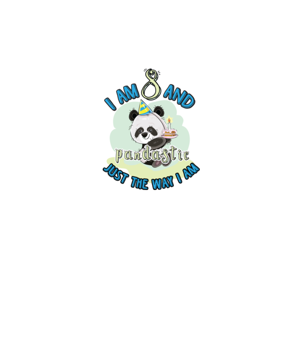 PANDASTIC 8 model alb pe tricou