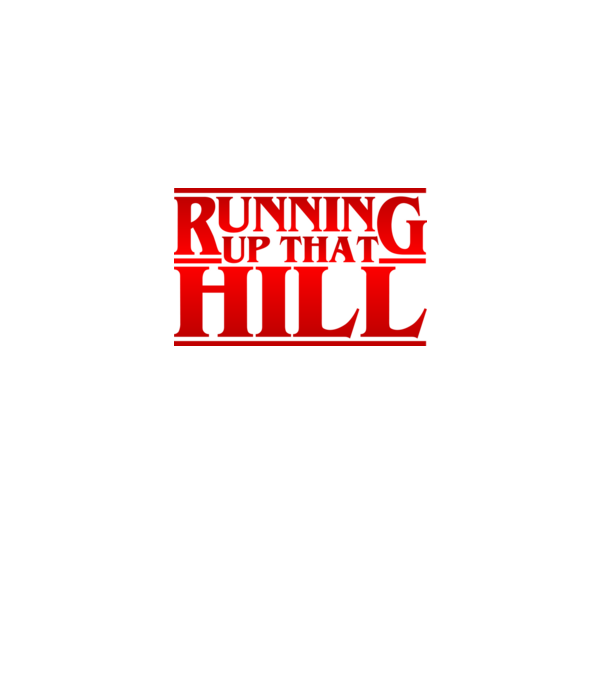running up that hill model negru pe tricou