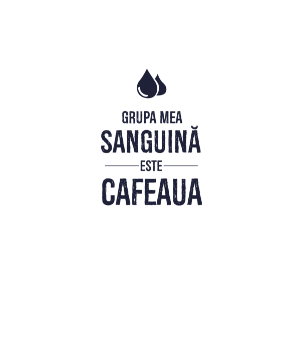 Grupa mea sanguină este cafeaua model gri pe tricou