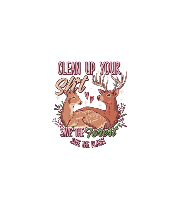 Save the forest model alb pe tricou
