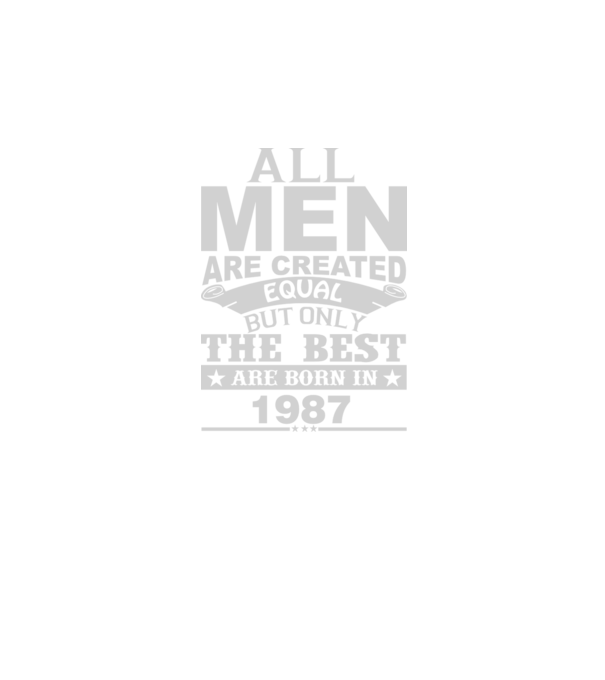 All men are created - 1987 model negru pe tricou