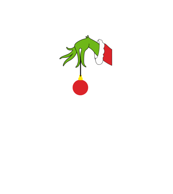 Grinch hand model alb pe tricou