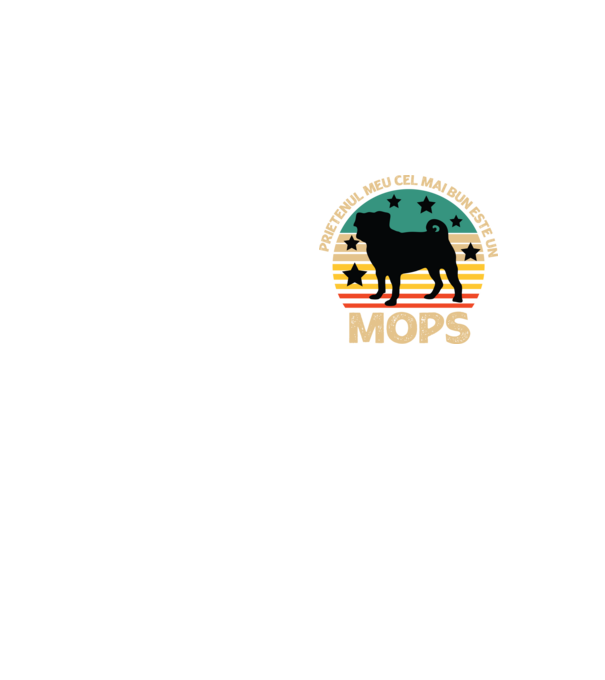 Prietenul meu cel mai bun este un mops model galben neon pe tricou