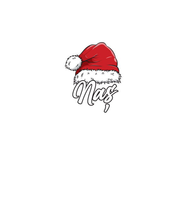 naș Santa Hat model turcoaz pe tricou