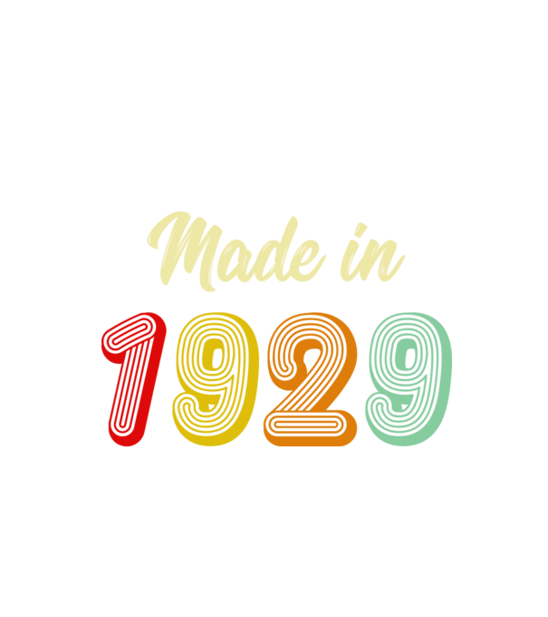 made in 1929 retro model negru pe tricou