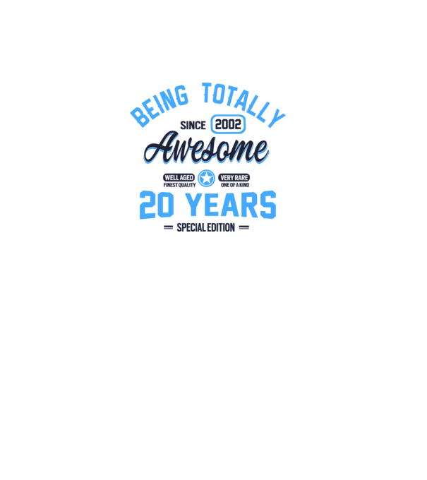 20 years of being totally awesome model alb pe tricou