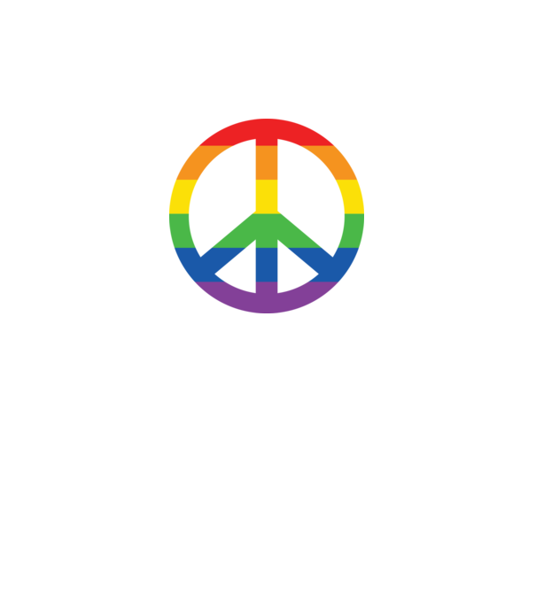 Peace pride model alb pe tricou