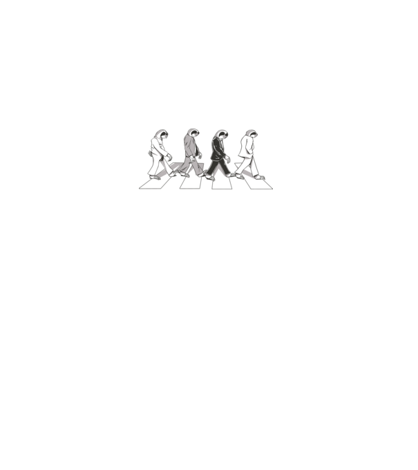 Beatles model gri pe tricou