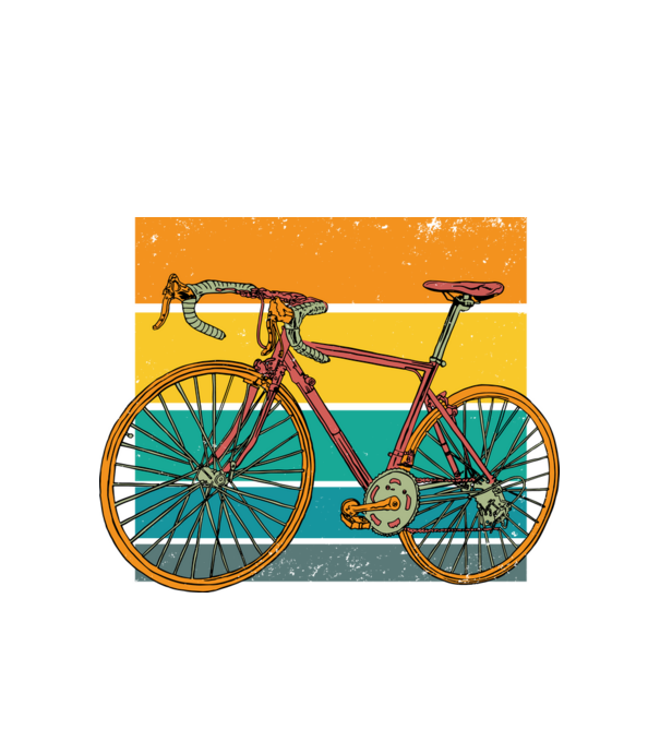 Retro bike model alb pe tricou