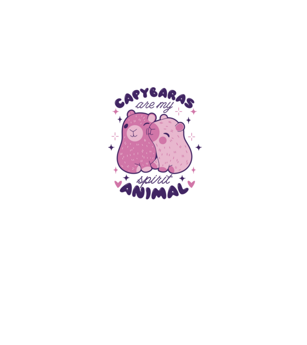 Capybaras are my spirit animal model gri pe tricou