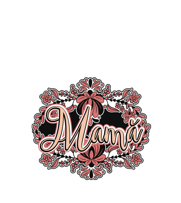 Mamă model alb pe tricou
