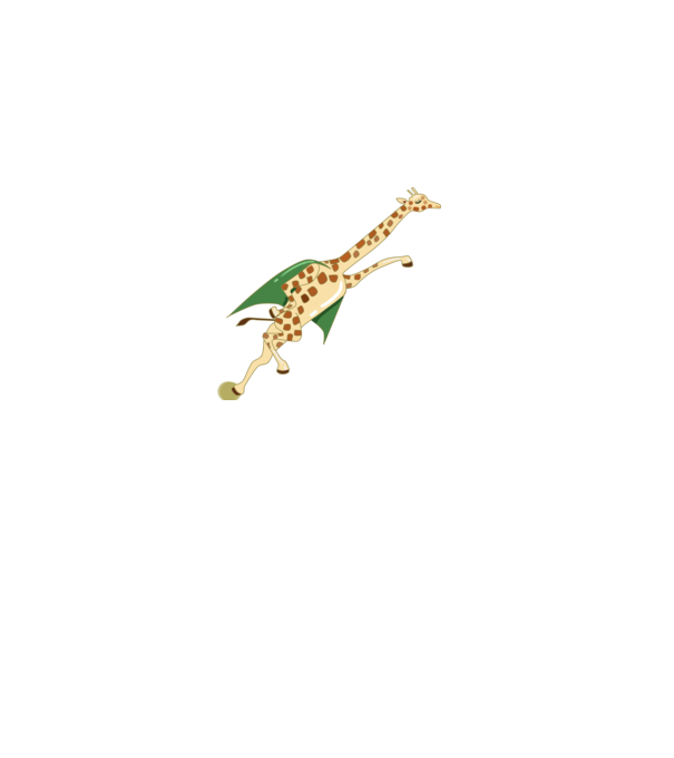 Girafă Super model alb pe tricou