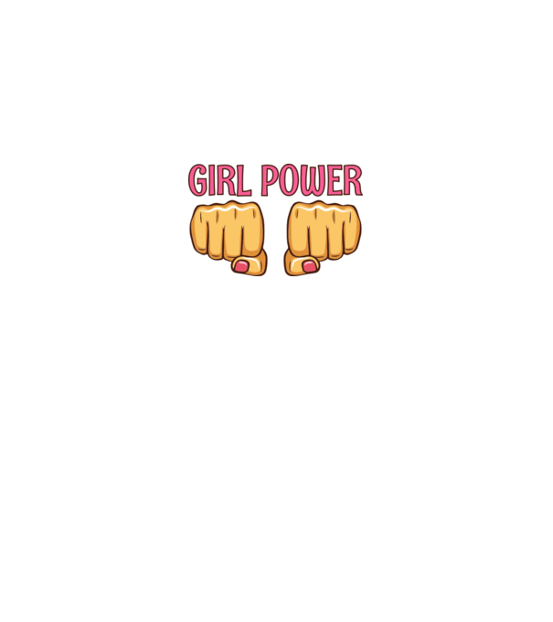 Girl Fist model gri pe tricou