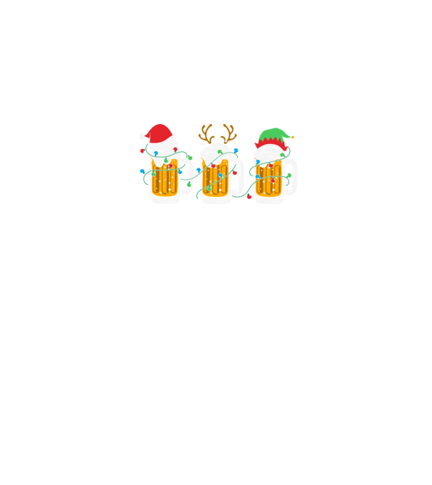 Christmas beer mugs model negru pe tricou