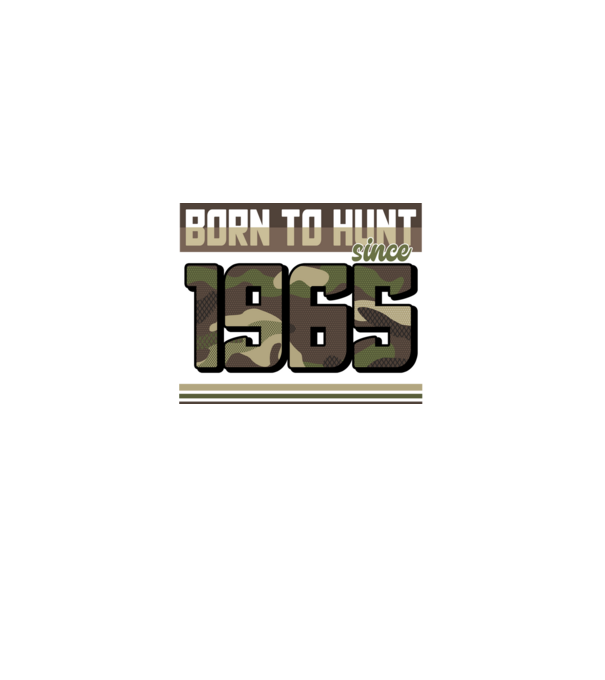 Born to hunt since 1965 model negru pe tricou