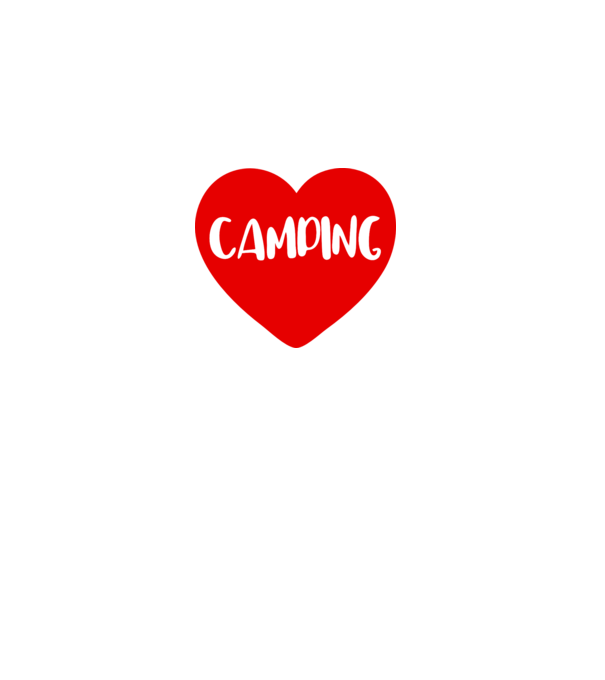 Camping heart model alb pe tricou