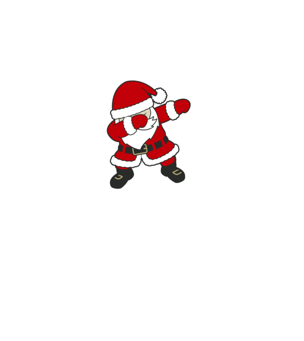 Dabbing Santa model verde pe tricou