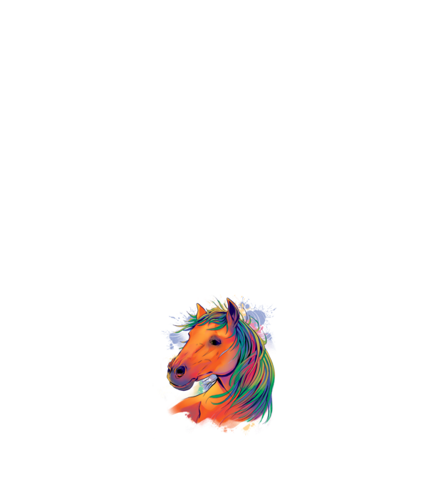 Colorful Horse model roz deschis pe tricou