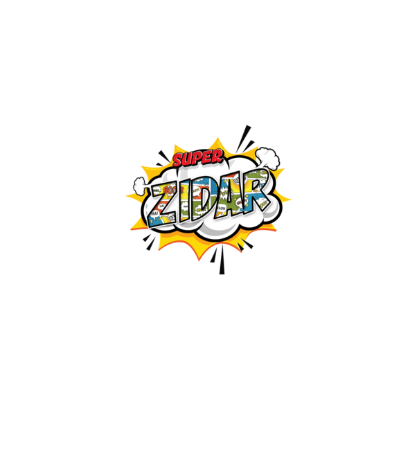 Super Zidar model alb pe tricou