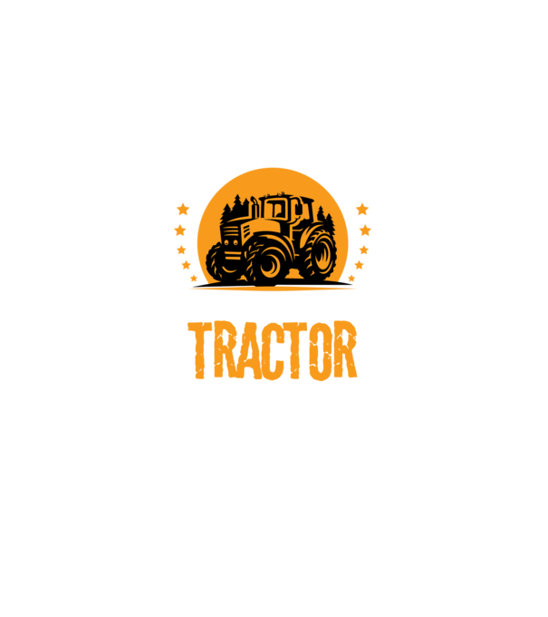 Bărbatul adevărat conduce un tractor model negru pe tricou
