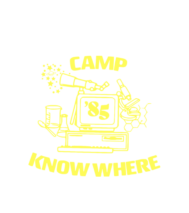 camp nowhere 85 stranger things model alb pe tricou