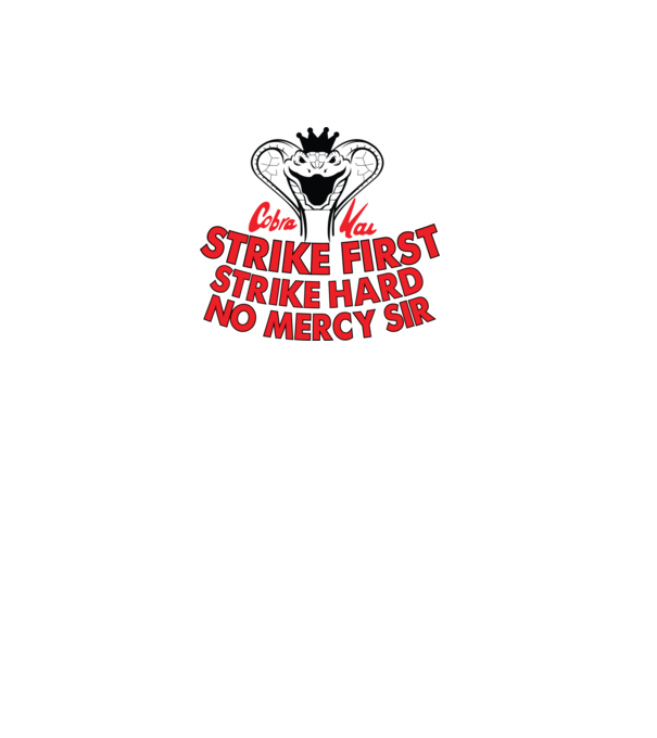 Strike first strike hard logo model alb pe tricou