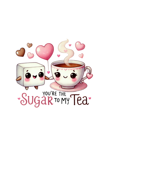 Sugar to my Tea model negru pe tricou