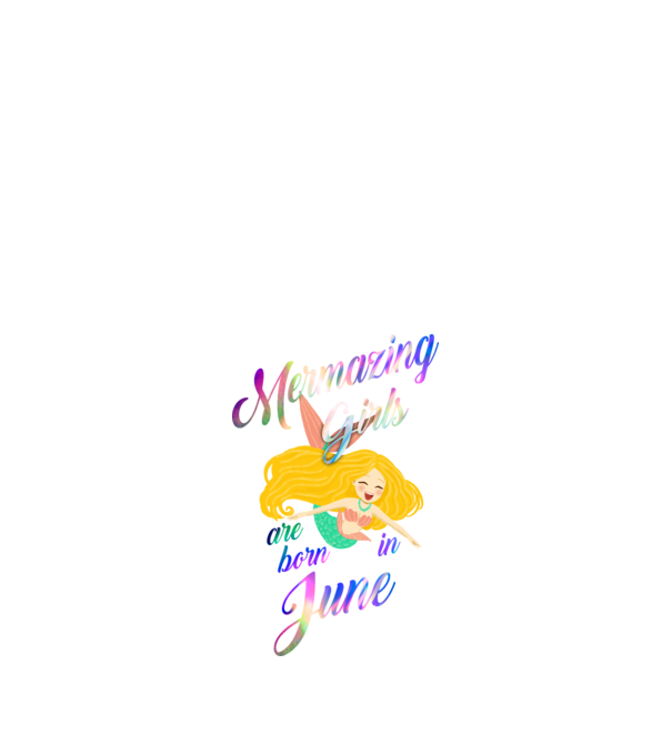 Mermazing girls are born june model negru pe tricou