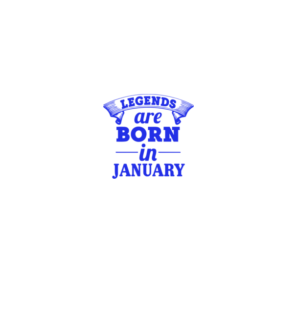 Legends are born in January model alb pe tricou