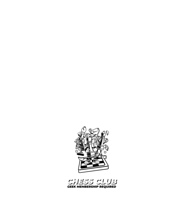 chess club model alb pe tricou