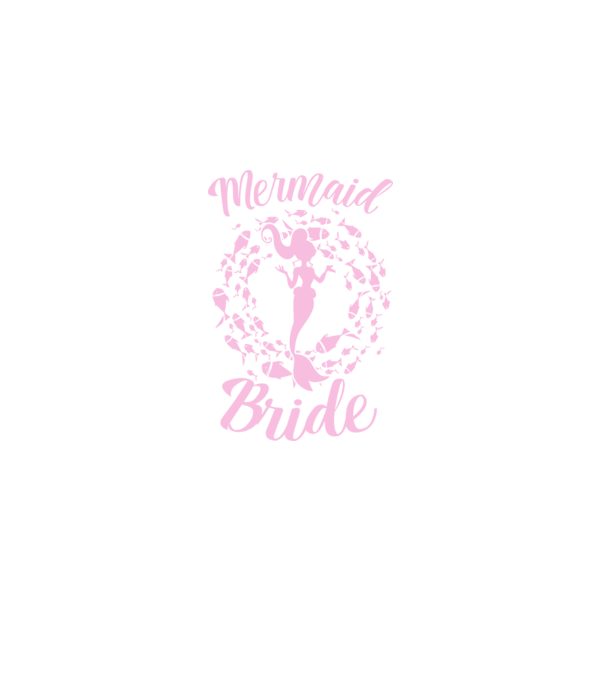 Mermaid Bride model negru pe tricou