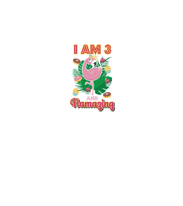 FLAMAZING Birthday 3 Years old model alb pe tricou