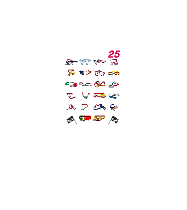 MOTOGP 25 CALENDAR Negru model negru pe tricou